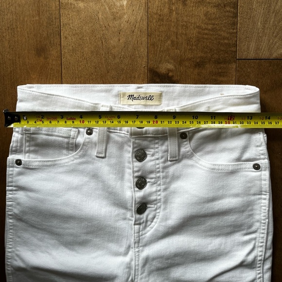 Madewell 10 Inch High Rise Skinny Crop Jeans in White - Picture 10 of 10